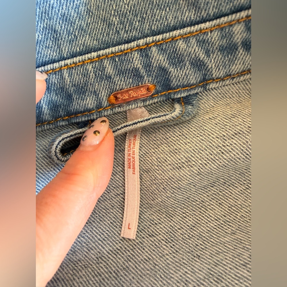 Free People Studded Denim Jacket - Picture 7 of 12
